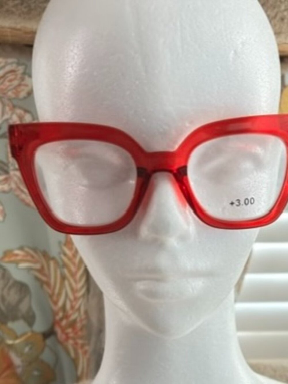 Martha Stewart Red Glasses, 3.00 Strength.  NEW